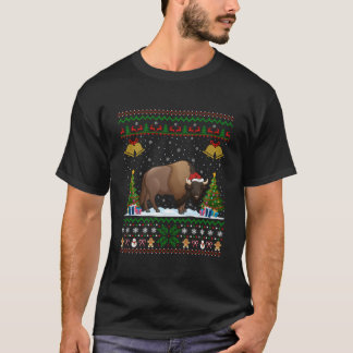 Bison Santa Ugly Bison T-shirt