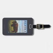 Bison Scene - Chitina River Basin, Alaska Bagagelabel (Voorkant horizontaal)