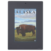 Bison Scene - Chitina River Basin, Alaska Klembord (Achterkant)