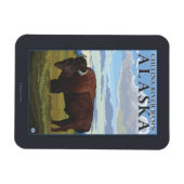 Bison Scene - Chitina River Basin, Alaska Magneet (Horizontaal)