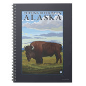 Bison Scene - Chitina River Basin, Alaska Notitieboek (Voorkant)