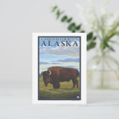 Bison Scene - Copper River Basin, Alaska Briefkaart (Staand voorkant)