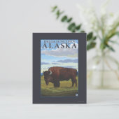 Bison Scene - Delta Junction, Alaska Briefkaart (Staand voorkant)