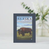 Bison Scene - Delta Junction, Alaska Briefkaart (Staand voorkant)