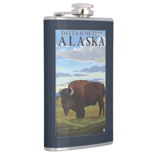 Bison Scene - Delta Junction, Alaska Heupfles (Rechts)