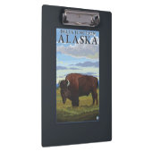 Bison Scene - Delta Junction, Alaska Klembord (Rechts)