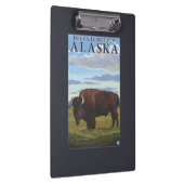 Bison Scene - Delta Junction, Alaska Klembord (Rechts)