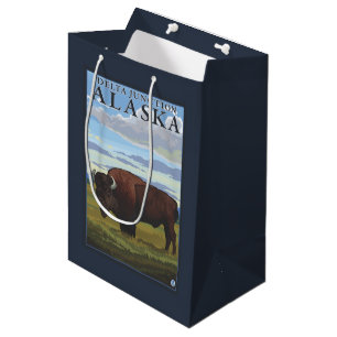 Bison Scene - Delta Junction, Alaska Medium Cadeauzakje
