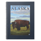 Bison Scene - Delta Junction, Alaska Notitieboek (Voorkant)