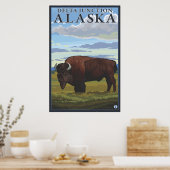 Bison Scene - Delta Junction, Alaska Poster (Keuken)