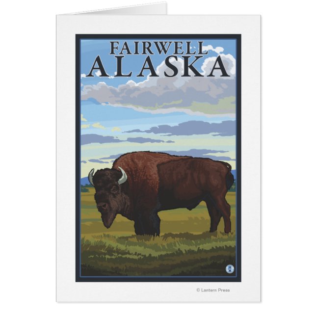 Bison Scene - Fairwell, Alaska (Voorkant)