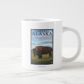 Bison Scene - Fairwell, Alaska Grote Koffiekop (Rechts)