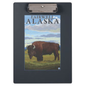 Bison Scene - Fairwell, Alaska Klembord (Voorkant)