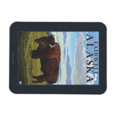 Bison Scene - Fairwell, Alaska Magneet (Horizontaal)