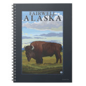 Bison Scene - Fairwell, Alaska Notitieboek (Voorkant)