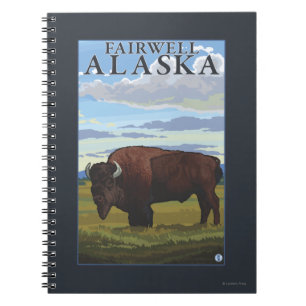 Bison Scene - Fairwell, Alaska Notitieboek
