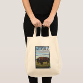 Bison Scene - Fairwell, Alaska Tote Bag (Voorkant (product))
