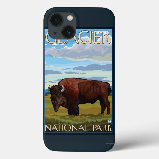 Bison Scene - Glacier National Park, MT Case-Mate iPhone Case (Achterkant)