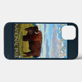Bison Scene - Glacier National Park, MT Case-Mate iPhone Case (Achterkant (horizontaal))