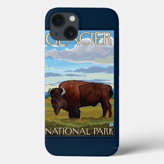 Bison Scene - Glacier National Park, MT Case-Mate iPhone Case (Achterkant)