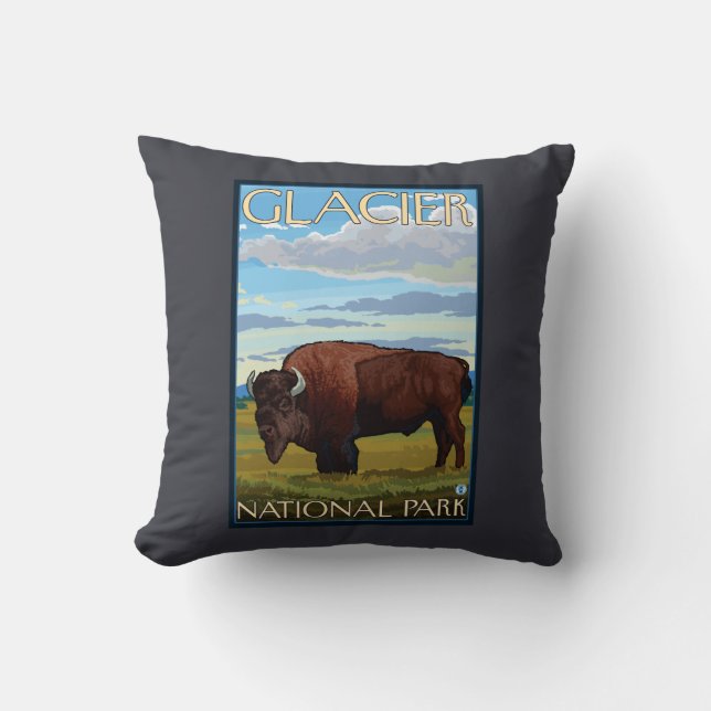 Bison Scene - Glacier National Park, MT Kussen (Voorkant)