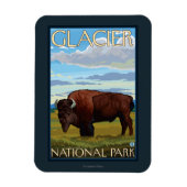 Bison Scene - Glacier National Park, MT Magneet (Verticaal)