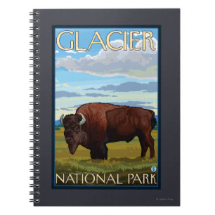 Bison Scene - Glacier National Park, MT Notitieboek