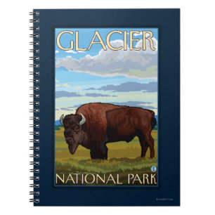 Bison Scene - Glacier National Park, MT Notitieboek