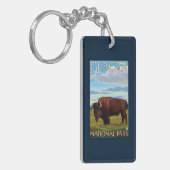 Bison Scene - Glacier National Park, MT Sleutelhanger (Voorkant Links)