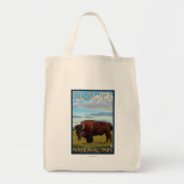 Bison Scene - Glacier National Park, MT Tote Bag (Voorkant)