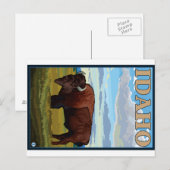 Bison Scene - Idaho Briefkaart (Voorkant / Achterkant)