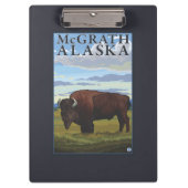 Bison Scene - McGrath, Alaska Klembord (Voorkant)