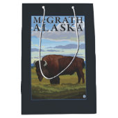 Bison Scene - McGrath, Alaska Medium Cadeauzakje (Voorkant)