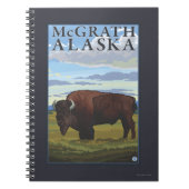 Bison Scene - McGrath, Alaska Notitieboek (Voorkant)