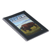 Bison Scene - McGrath, Alaska Notitieboek (Rechterzijde)
