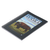 Bison Scene - McGrath, Alaska Notitieboek (Linkerzijde)