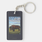 Bison Scene - McGrath, Alaska Sleutelhanger (achterkant)