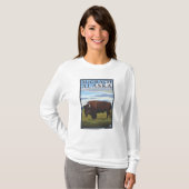 Bison Scene - McGrath, Alaska T-shirt (Voorkant volledig)