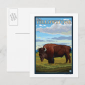 Bison Scene - West Yellowstone, Montana Briefkaart (Voorkant / Achterkant)