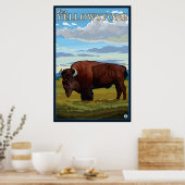 Bison Scene - West Yellowstone, Montana Poster (Keuken)