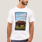 Bison Scene - West Yellowstone, Montana T-shirt (Voorkant)