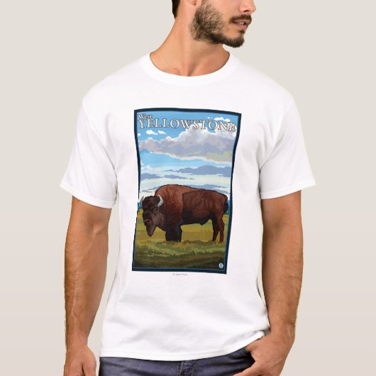 Bison Scene - West Yellowstone, Montana T-shirt (Voorkant)