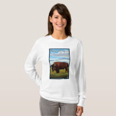 Bison Scene - West Yellowstone, Montana T-shirt (Voorkant volledig)