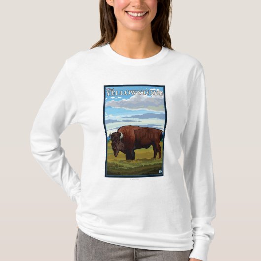 Bison Scene - West Yellowstone, Montana T-shirt (Voorkant)