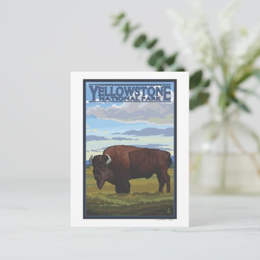 Bison Scene - Yellowstone National Park Briefkaart (Staand voorkant)