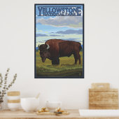 Bison Scene - Yellowstone National Park Poster (Keuken)