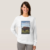 Bison Scene - Yellowstone National Park T-shirt (Voorkant volledig)
