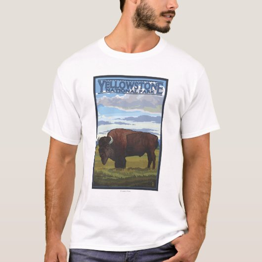 Bison Scene - Yellowstone National Park T-shirt (Voorkant)