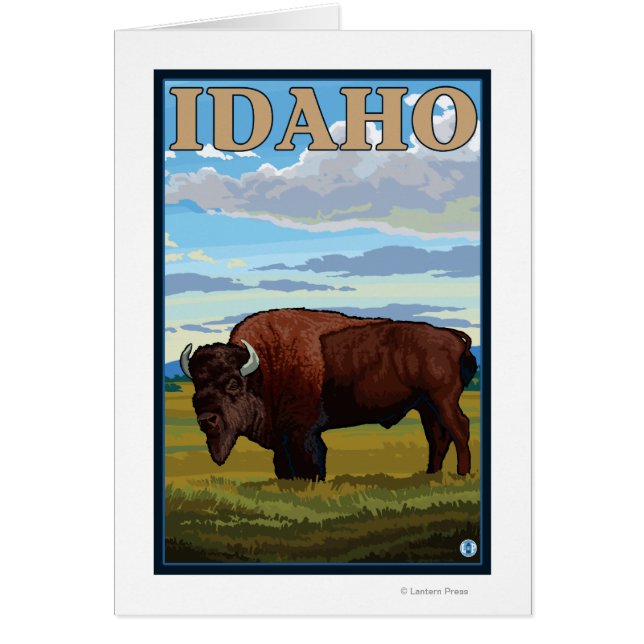 Bison SceneIdahoVintage Travel Poster (Voorkant)
