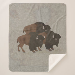 Bison Sherpa Blanket Sherpa Deken